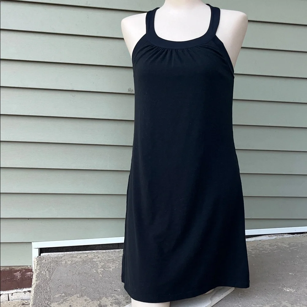 Like new Prana Black dress with built-in bra - Picture 1 of 14